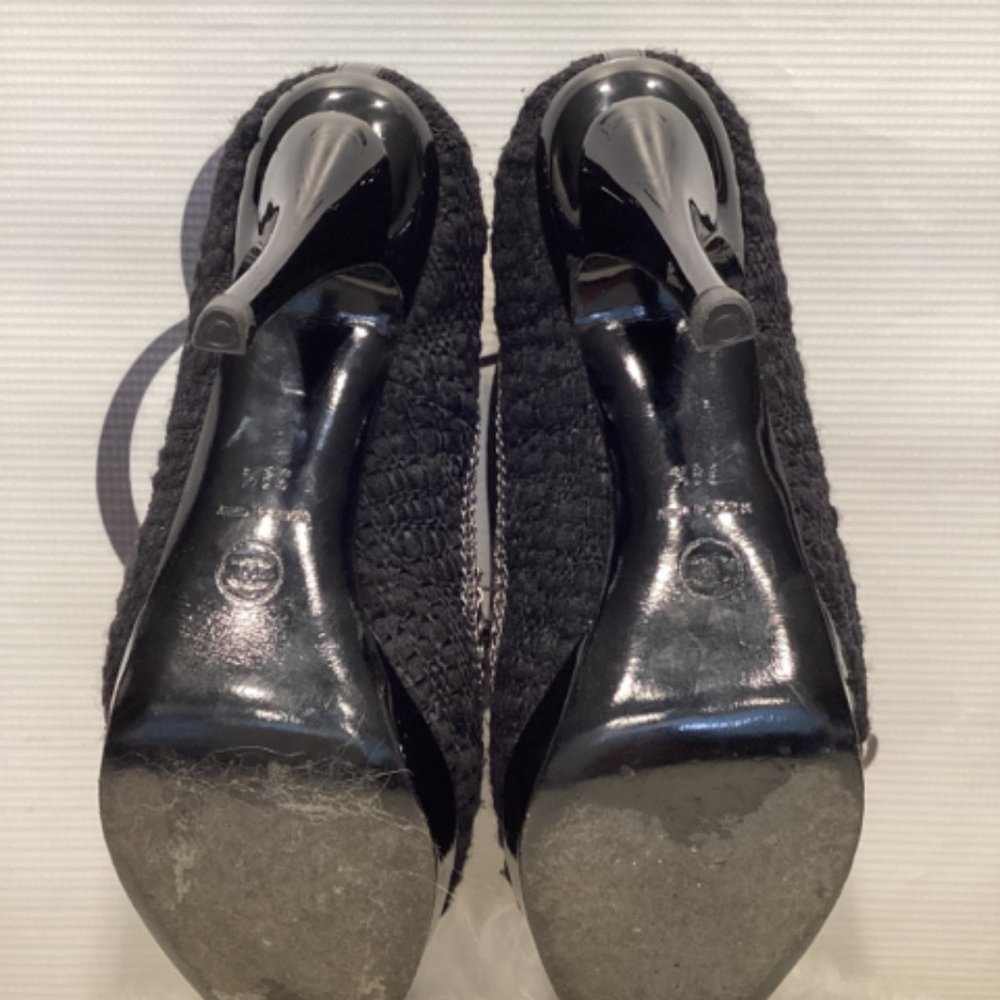 Chanel Platform Tweed Sz 39.5 Shoe - Picture 6 of 6